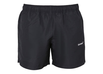 OFF-WHITE Diag Outline Swim Shorts Black/White