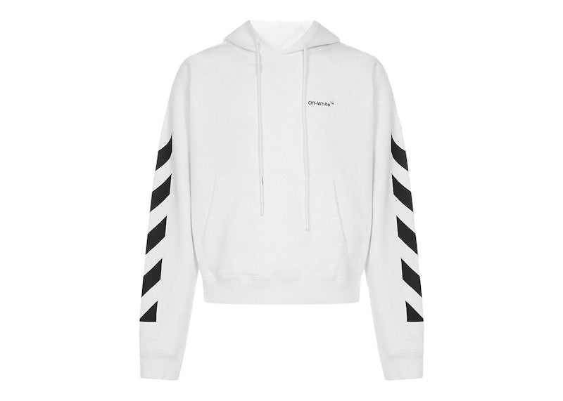 OFF-WHITE Diagonal Helvetica Oversized Hoodie White/Black