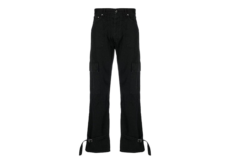 OFF-WHITE Wave Off Canvas Cargo Pants Black