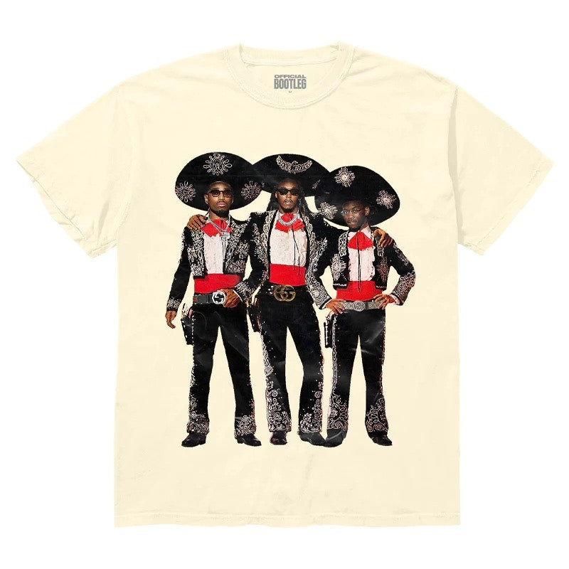 Official Bootleg Three Amigos T-Shirt Cream