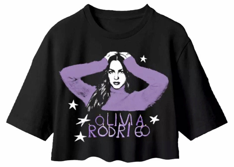 Olivia Rodrigo Cropped T-shirt Black