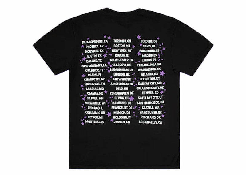 Olivia Rodrigo Guts World Tour Admat Dateback T-shirt Black