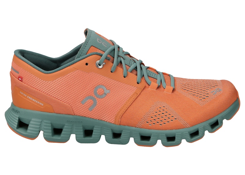 On Running Cloud X Orange Sea Green