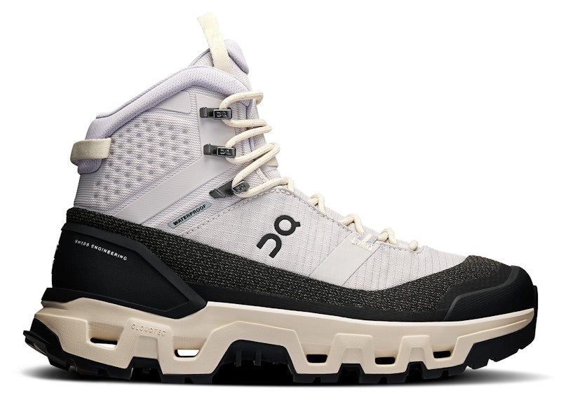 On Running Cloudrock Trek Waterproof Silver Cream (Women's)