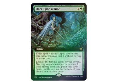Once Upon a Time (Extended Art) (Foil) Magic: The Gathering TCG Throne of Eldraine Rare #371 (Ungraded)