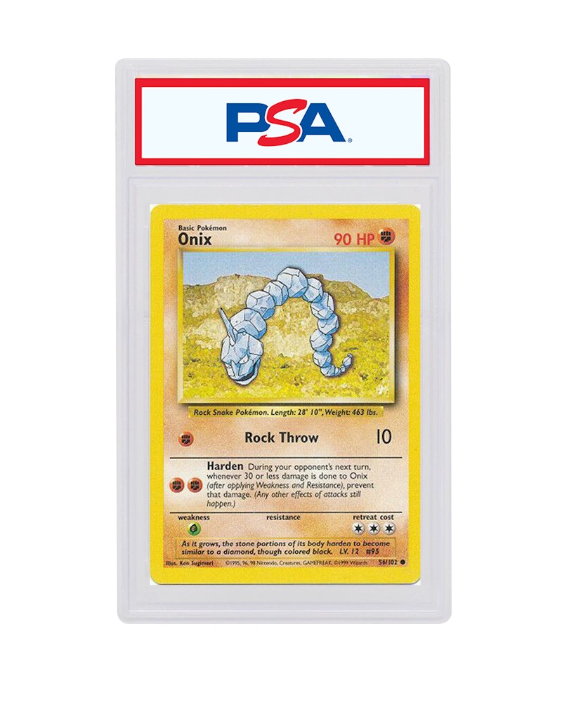 Onix 1999 Pokemon TCG Base Set Unlimited #56 (PSA or BGS Graded)