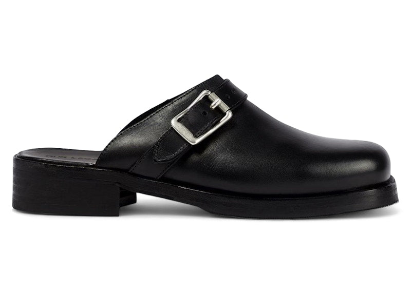 Our Legacy Camion Leather Mules Black Leather