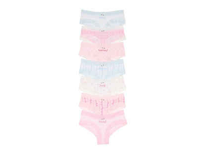 PINK x LoveShackFancy 7-Pack Cheeky Panties Day Of The Week Pack