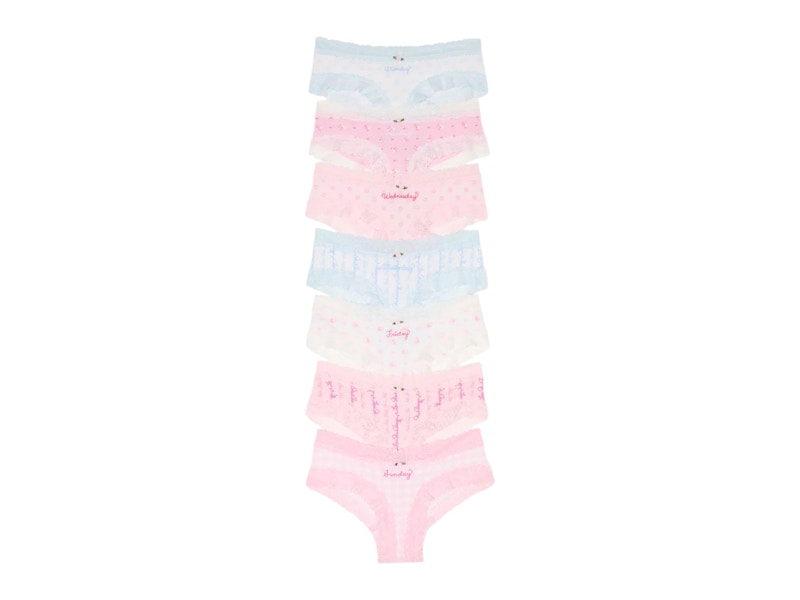 PINK x LoveShackFancy 7-Pack Cheeky Panties Day Of The Week Pack