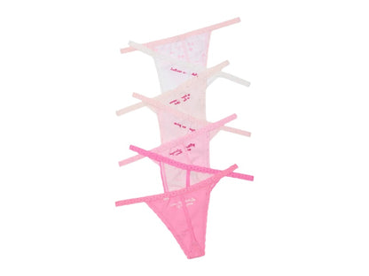 PINK x LoveShackFancy 7-Pack V-String Panties Rules Of Pink