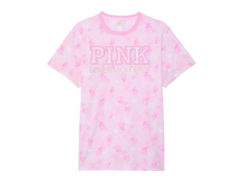 PINK x LoveShackFancy Campus Cotton Tee Beaux Icons