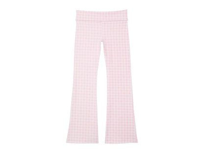 PINK x LoveShackFancy Cotton Foldover Flare Leggings Icon Gingham