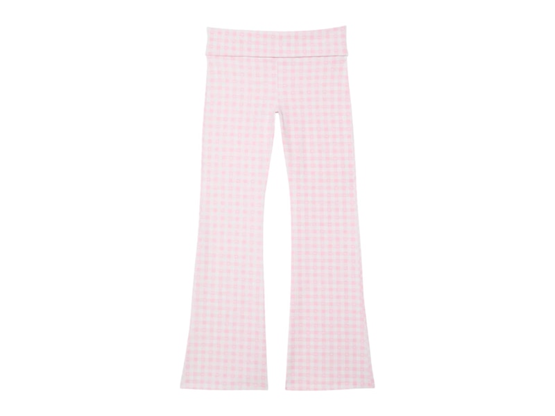 PINK x LoveShackFancy Cotton Foldover Flare Leggings Icon Gingham