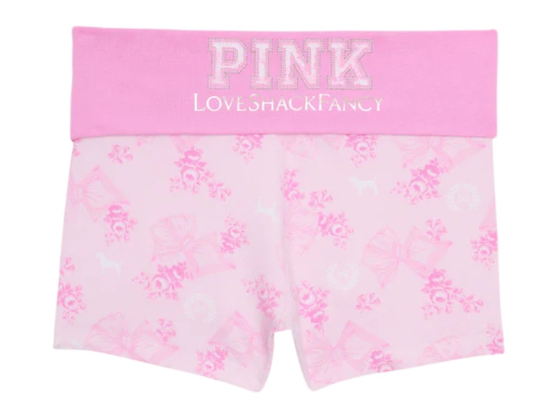 PINK x LoveShackFancy Cotton Foldover Micro Shorts Beaux Icons