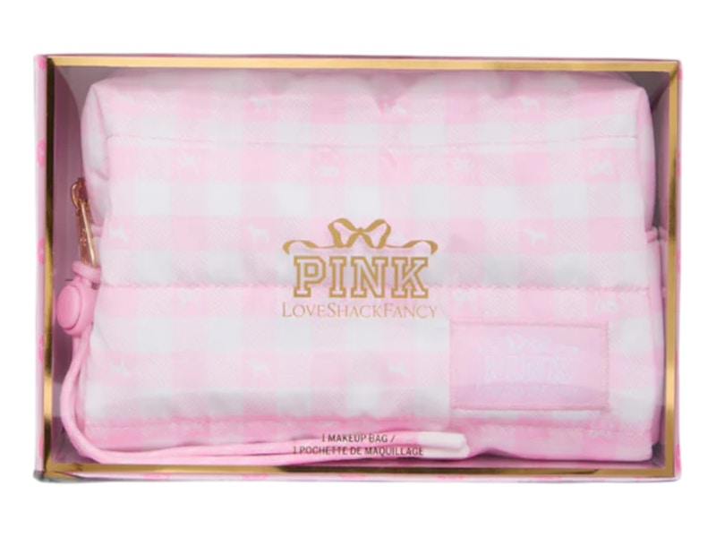 PINK x LoveShackFancy Makeup Bag Icon Gingham