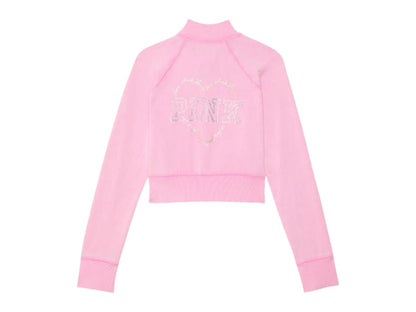 PINK x LoveShackFancy Reissued Full-Zip Sweatshirt Pink Lollipop