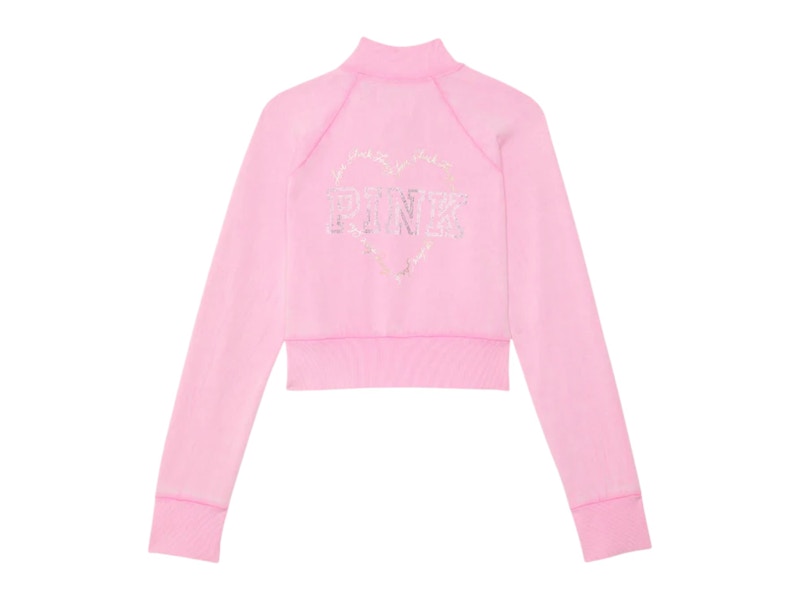 PINK x LoveShackFancy Reissued Full-Zip Sweatshirt Pink Lollipop