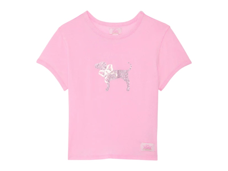 PINK x LoveShackFancy Retro Cotton Tee Pink Lollipop