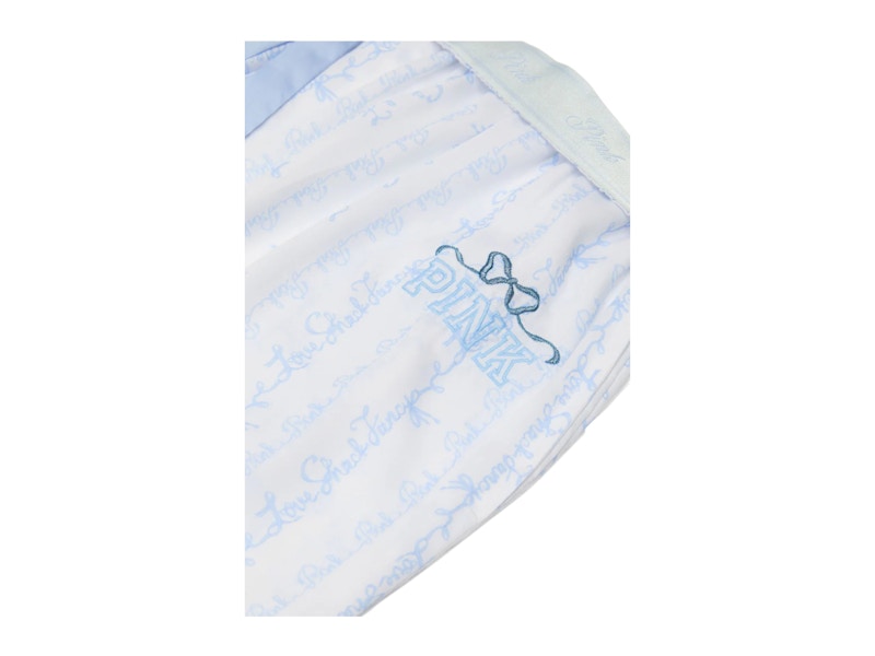PINK x LoveShackFancy Silky Sleep Pants Logo Mania Blue
