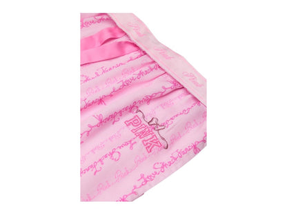 PINK x LoveShackFancy Silky Sleep Pants Logo Mania Pink