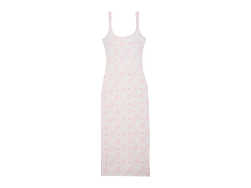 PINK x LoveShackFancy Tartan Icons Modal Midi Dress Tartan Icons