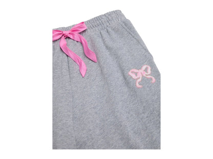 PINK x LoveShackFancy Wide-Leg Sweatpants Medium Heather Grey