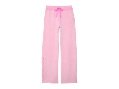 PINK x LoveShackFancy Wide-Leg Sweatpants Pink Lollipop
