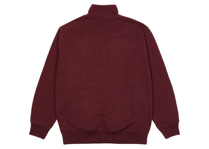 Palace 1/4 Zip Funnel Wine