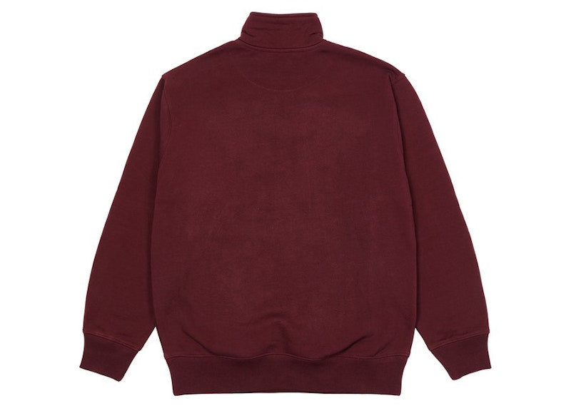 Palace 1/4 Zip Funnel Wine