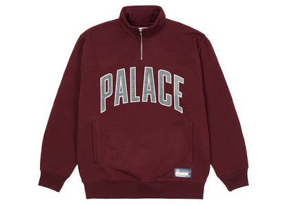 Palace 1/4 Zip Funnel Wine