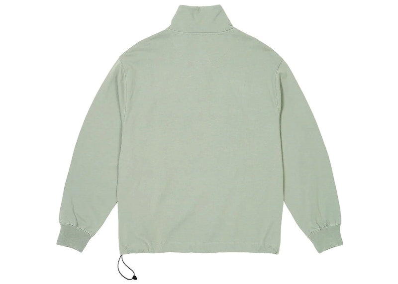 Palace 1/4 Zip Washed Funnel Jade