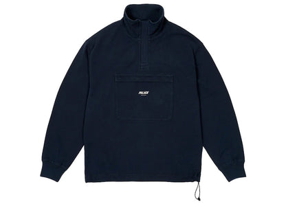 Palace 1/4 Zip Washed Funnel Navy