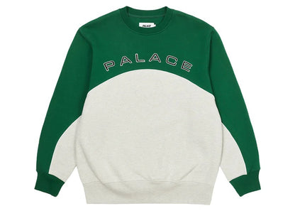 Palace 2 Tone Arch Crew Green/Grey Marl