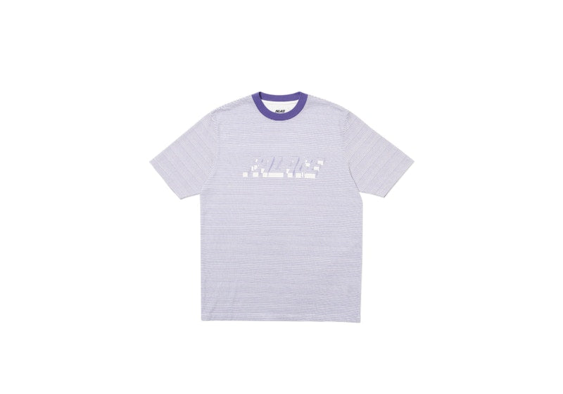 Palace 3D Stripe T-shirt Purple/White