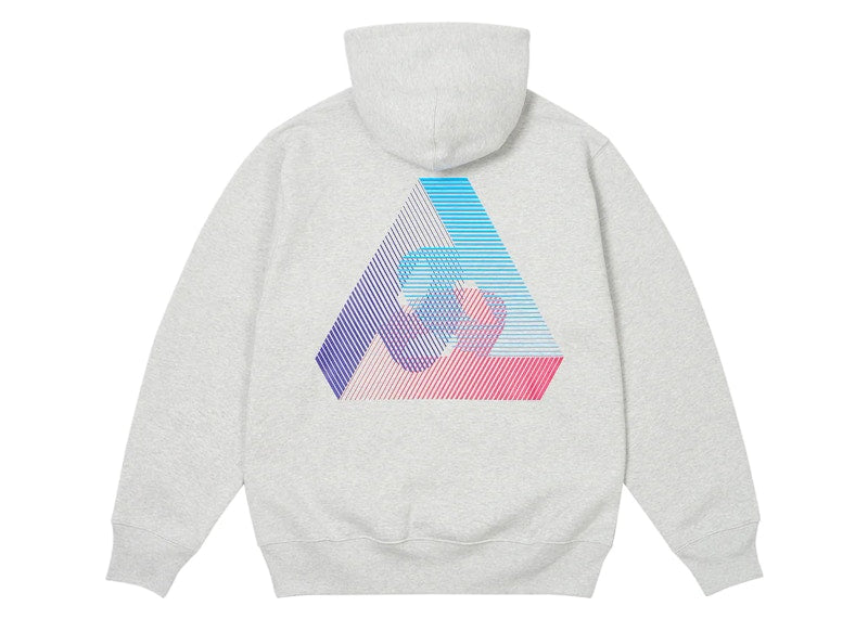 Palace 3P Fade Hood Grey Marl
