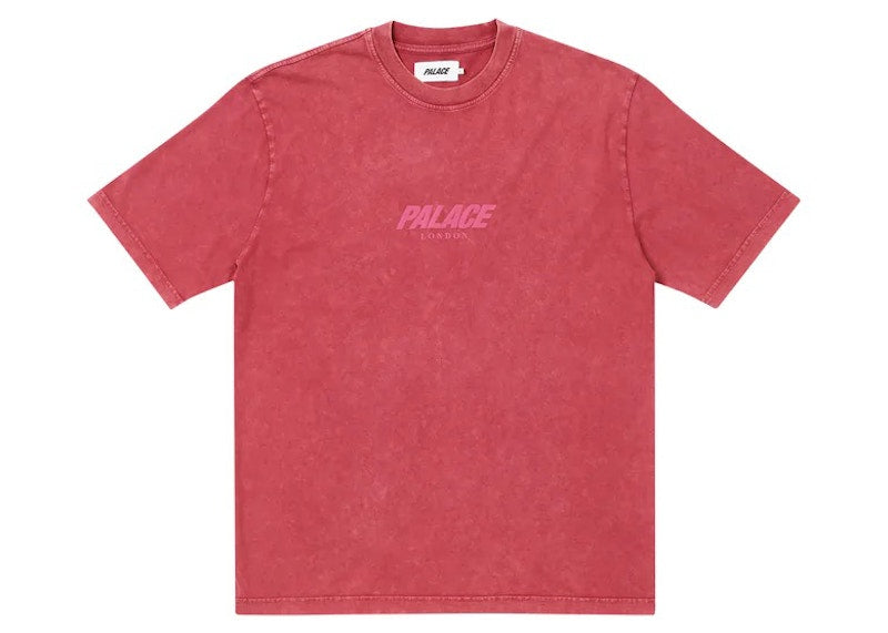 Palace Acid Wash T-Shirt Burgundy