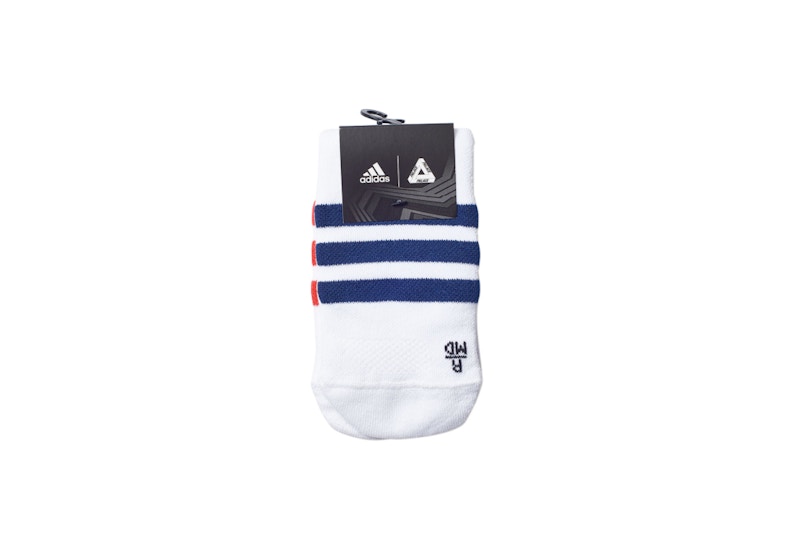 Palace adidas On Court No Show Socks White/Red/Dark Blue