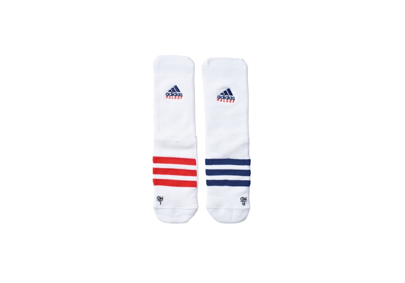 Palace adidas On Court Socks White/Red/Dark Blue