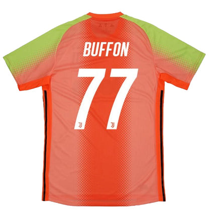 Palace Adidas Palace Juventus Authentic Buffon 77 Match Jersey Orange/Slime