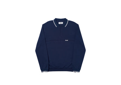 Palace Air-Flex Zip Crew Navy