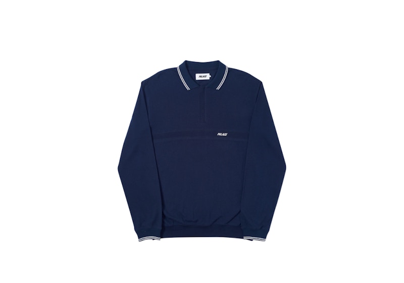 Palace Air-Flex Zip Crew Navy