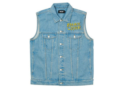 Palace Alice Cooper Denim Vest Stone Wash