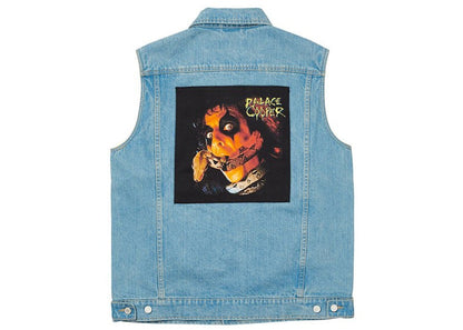Palace Alice Cooper Denim Vest Stone Wash
