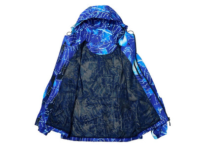 Palace Arc Shell Hooded Jacket Spider Web Blue