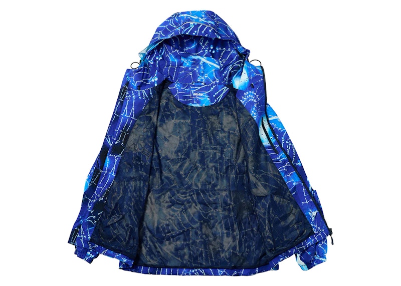 Palace Arc Shell Hooded Jacket Spider Web Blue