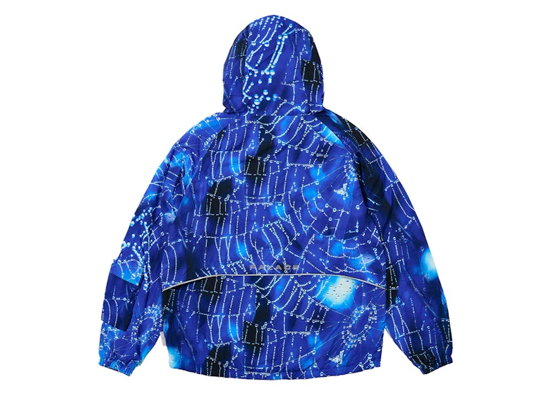 Palace Arc Shell Hooded Jacket Spider Web Blue