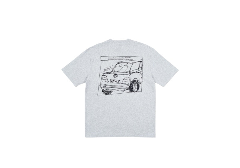Palace Autobahn T-shirt Grey Marl