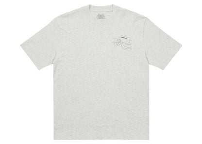 Palace Back Of The Bus T-Shirt Grey Marl