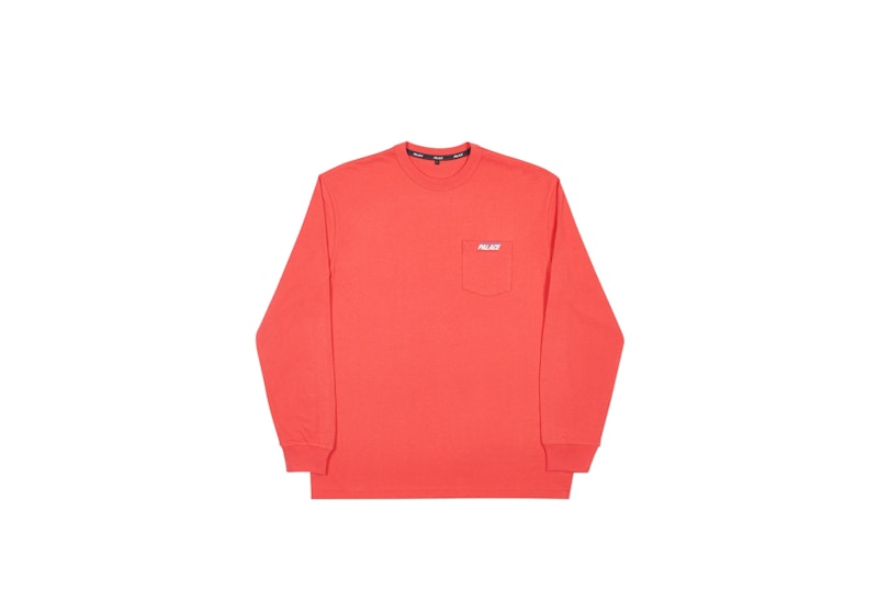 Palace Basically A Pocket Longsleeve Light Red