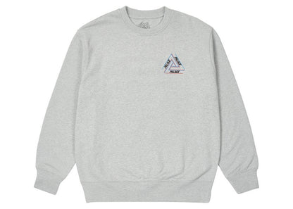 Palace Basically A Tri-Ferg Crew Grey Marl